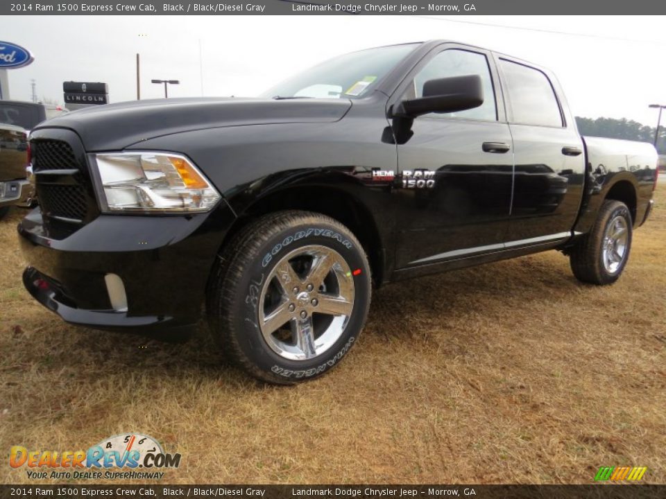 2014 Ram 1500 Express Crew Cab Black / Black/Diesel Gray Photo #2