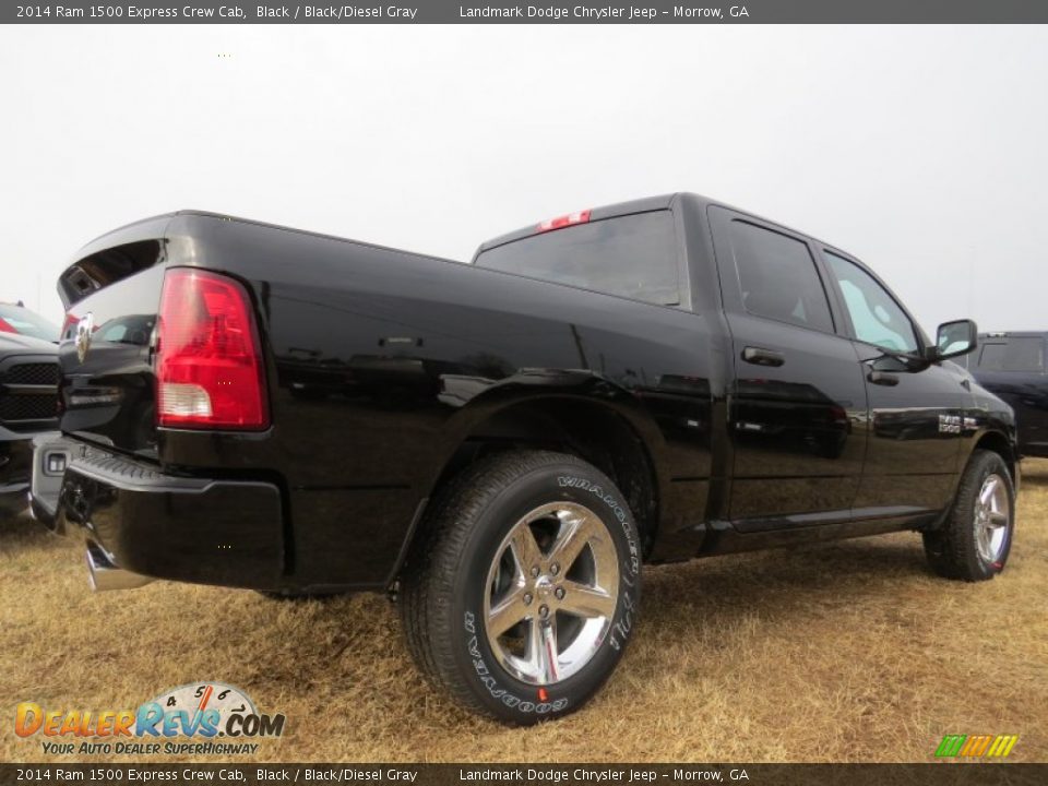 2014 Ram 1500 Express Crew Cab Black / Black/Diesel Gray Photo #4