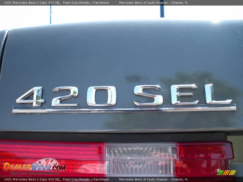 1991 Mercedes-Benz S Class 420 SEL Pearl Grey Metallic / Parchment Photo #9