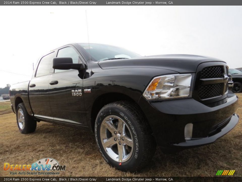2014 Ram 1500 Express Crew Cab Black / Black/Diesel Gray Photo #5