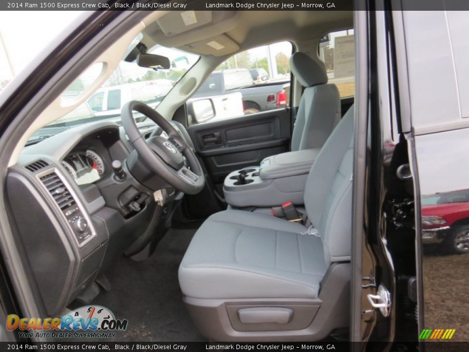 2014 Ram 1500 Express Crew Cab Black / Black/Diesel Gray Photo #8