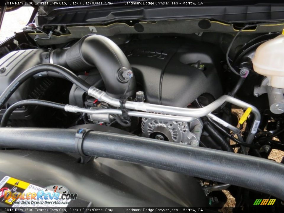 2014 Ram 1500 Express Crew Cab Black / Black/Diesel Gray Photo #10