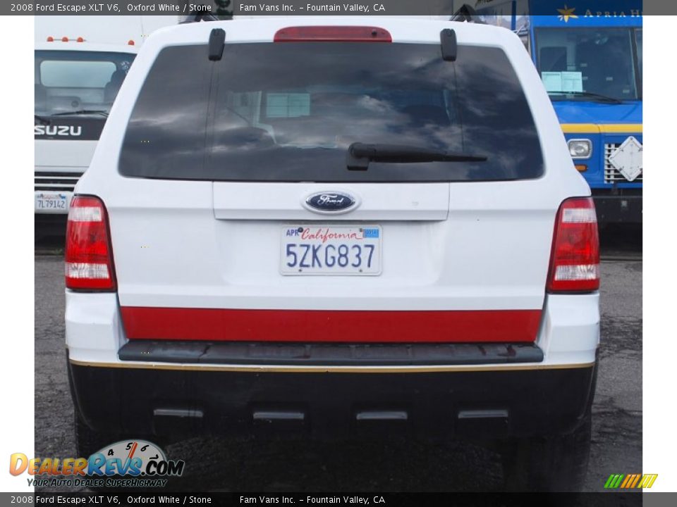 2008 Ford Escape XLT V6 Oxford White / Stone Photo #4