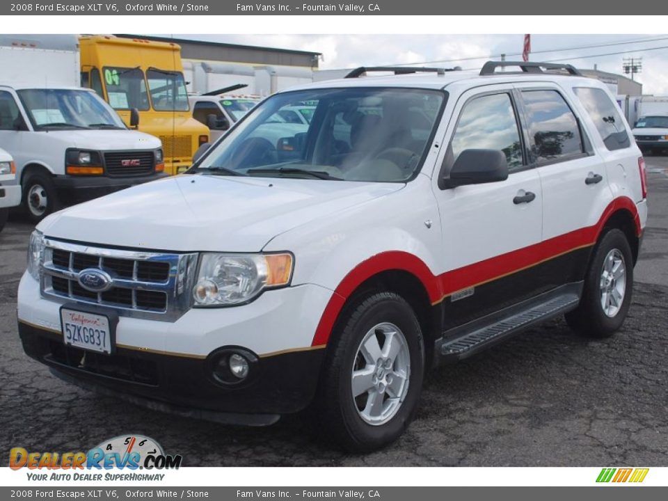 2008 Ford Escape XLT V6 Oxford White / Stone Photo #7