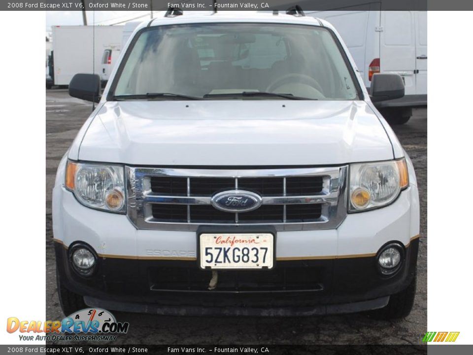 2008 Ford Escape XLT V6 Oxford White / Stone Photo #8