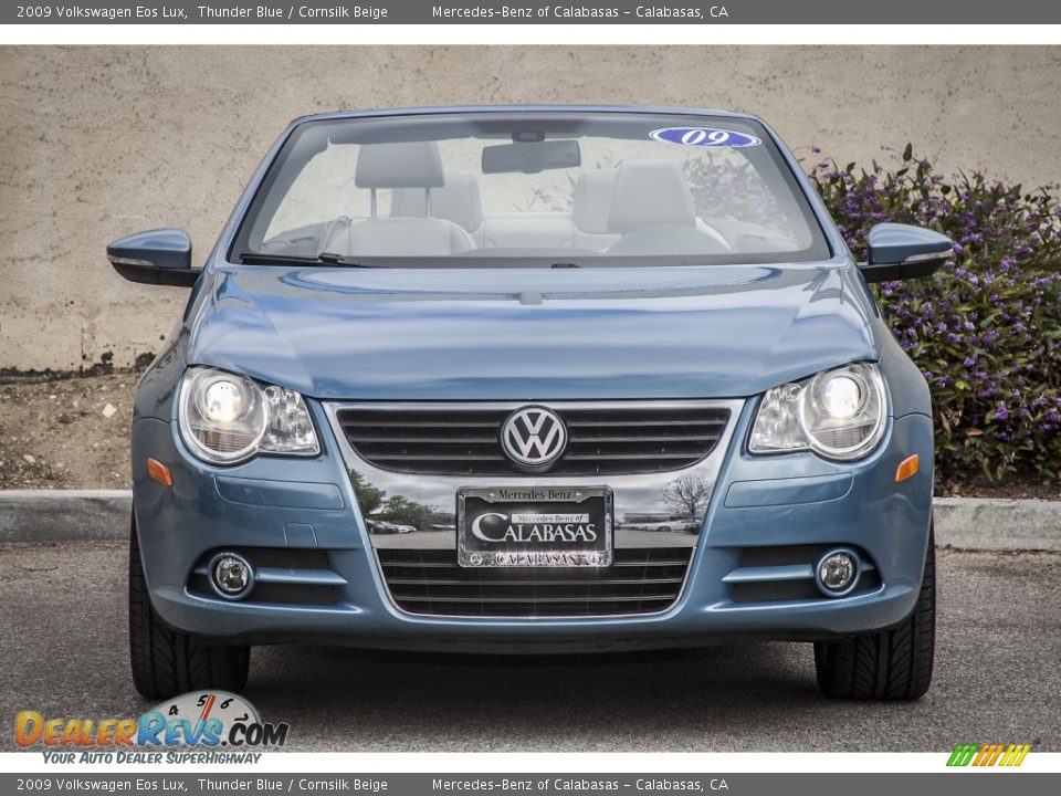 2009 Volkswagen Eos Lux Thunder Blue / Cornsilk Beige Photo #2