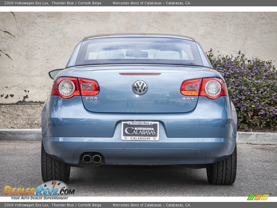 2009 Volkswagen Eos Lux Thunder Blue / Cornsilk Beige Photo #3