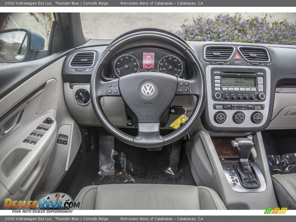 2009 Volkswagen Eos Lux Thunder Blue / Cornsilk Beige Photo #4