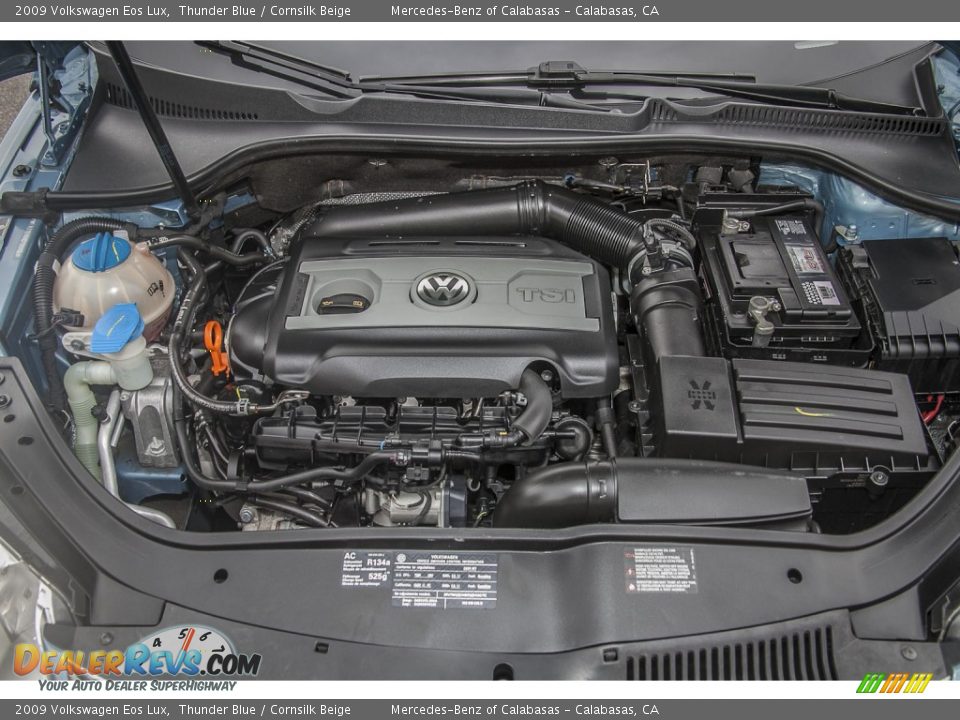 2009 Volkswagen Eos Lux Thunder Blue / Cornsilk Beige Photo #9