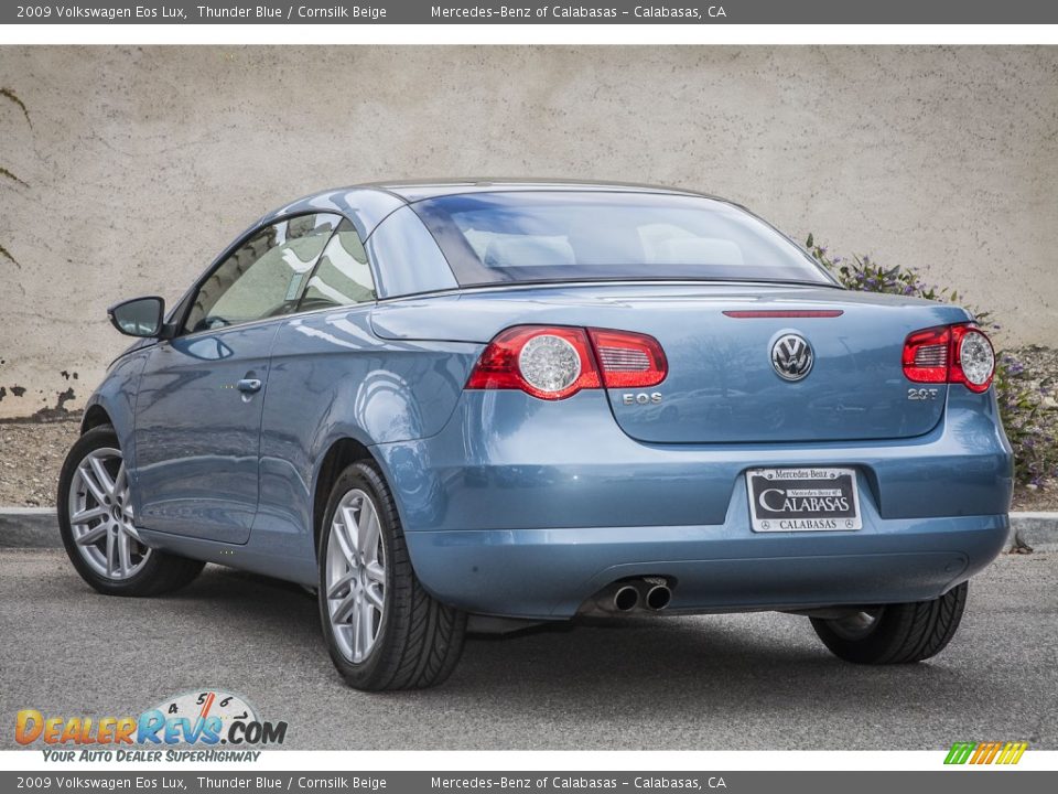 2009 Volkswagen Eos Lux Thunder Blue / Cornsilk Beige Photo #10