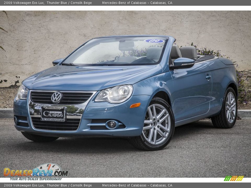2009 Volkswagen Eos Lux Thunder Blue / Cornsilk Beige Photo #12