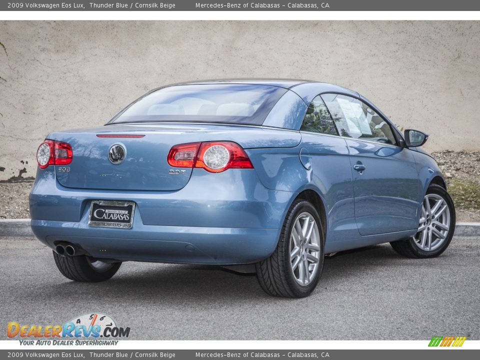 2009 Volkswagen Eos Lux Thunder Blue / Cornsilk Beige Photo #13