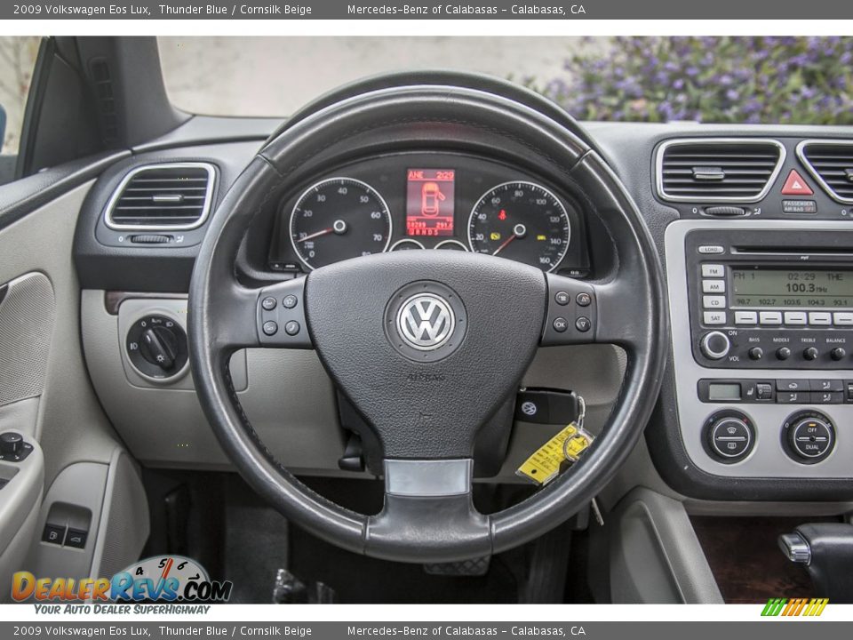 2009 Volkswagen Eos Lux Thunder Blue / Cornsilk Beige Photo #14