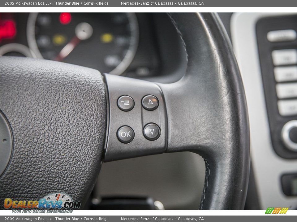 2009 Volkswagen Eos Lux Thunder Blue / Cornsilk Beige Photo #15