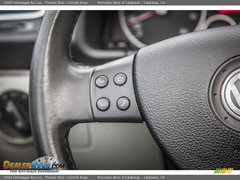 2009 Volkswagen Eos Lux Thunder Blue / Cornsilk Beige Photo #16
