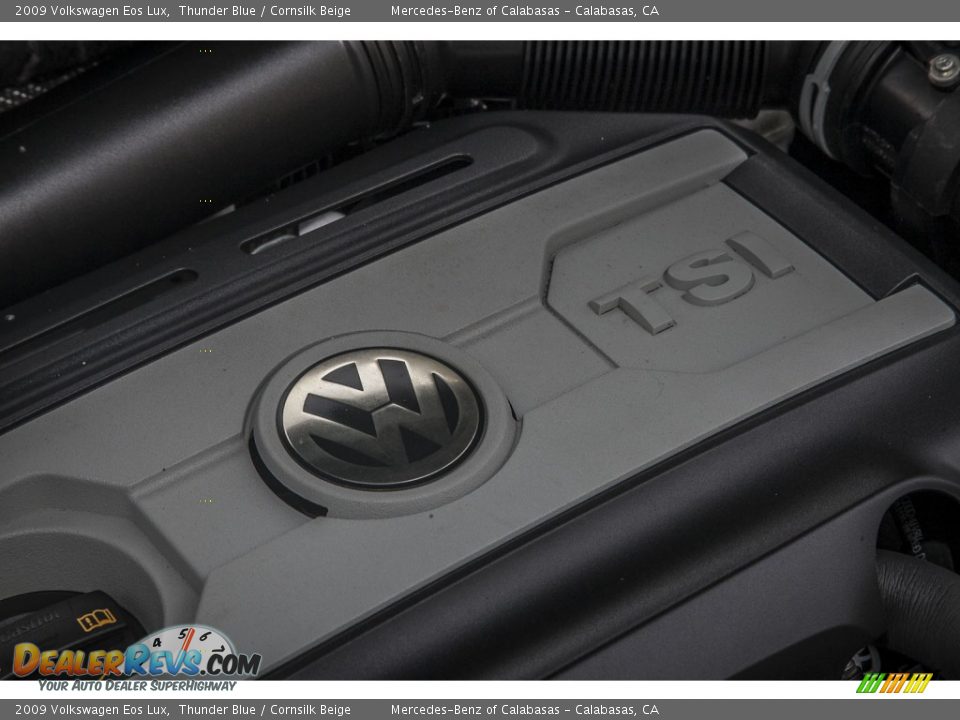 2009 Volkswagen Eos Lux Thunder Blue / Cornsilk Beige Photo #25