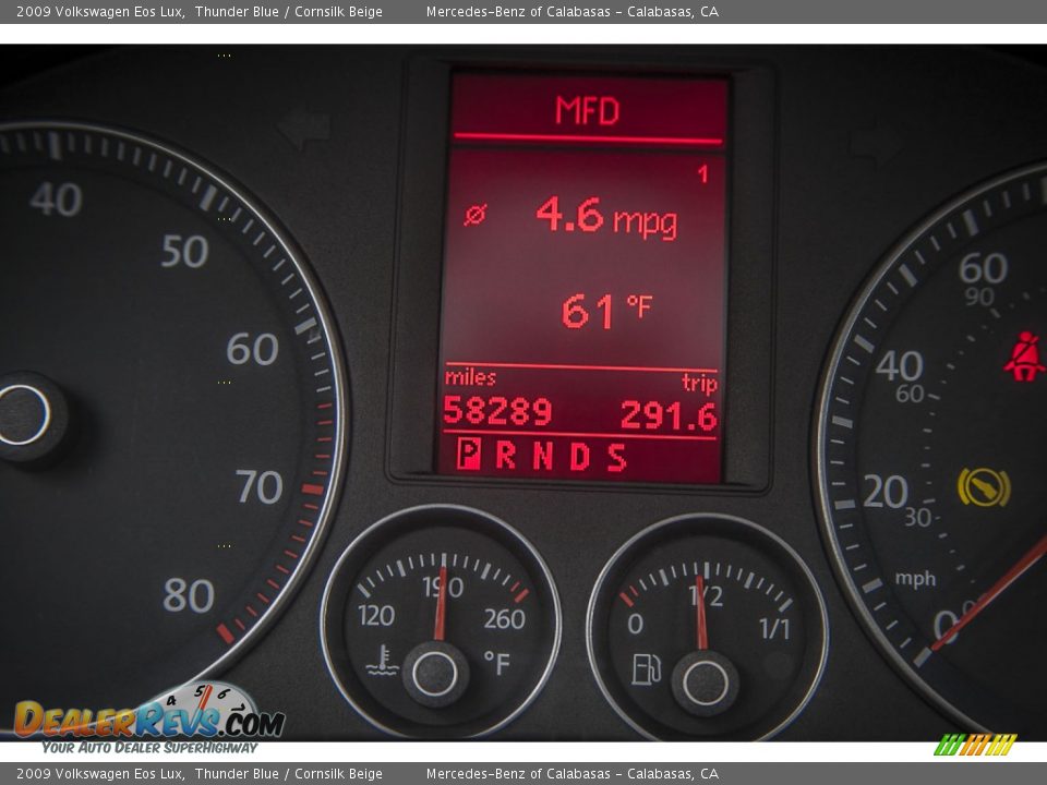 2009 Volkswagen Eos Lux Thunder Blue / Cornsilk Beige Photo #31