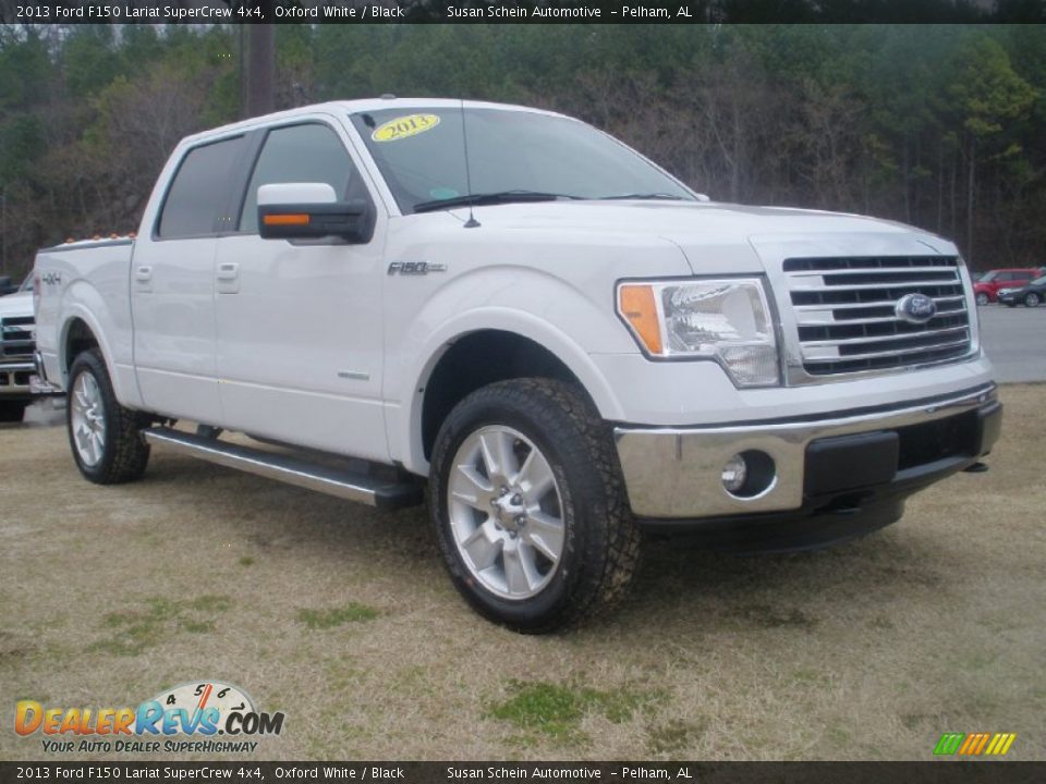 2013 Ford F150 Lariat SuperCrew 4x4 Oxford White / Black Photo #1