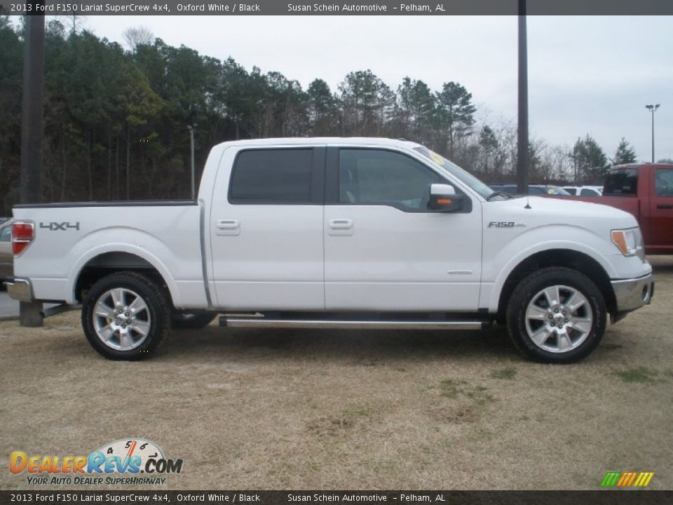2013 Ford F150 Lariat SuperCrew 4x4 Oxford White / Black Photo #2