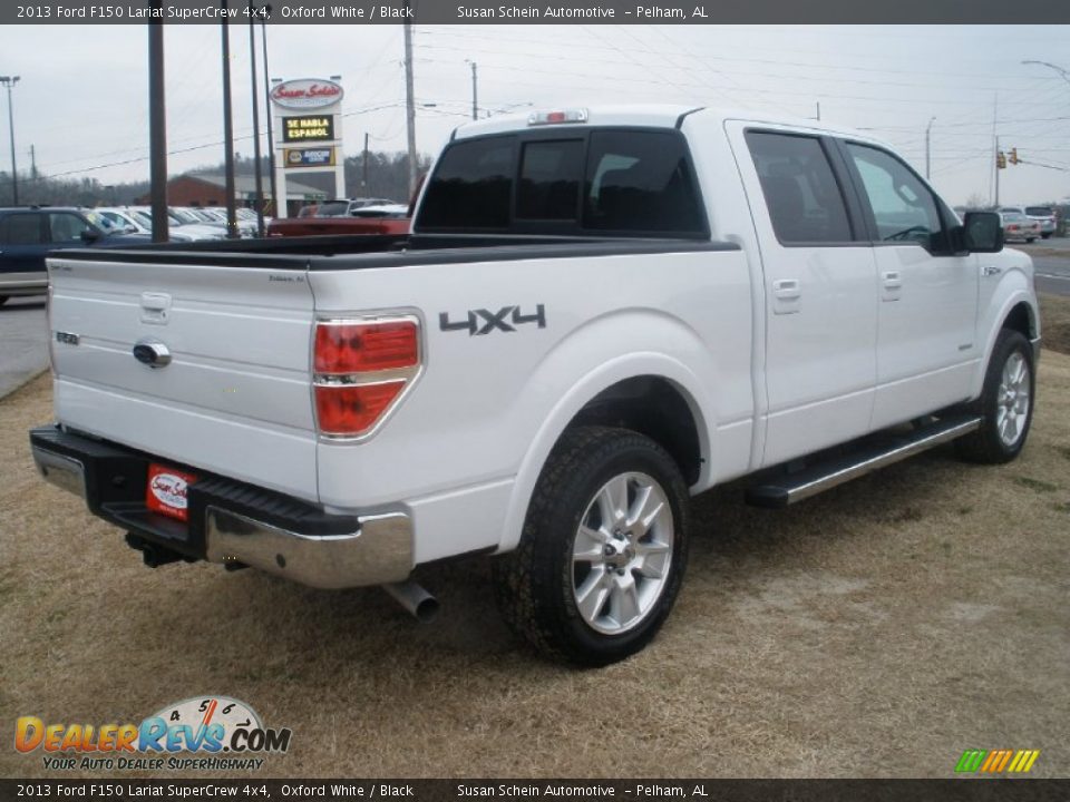 2013 Ford F150 Lariat SuperCrew 4x4 Oxford White / Black Photo #3