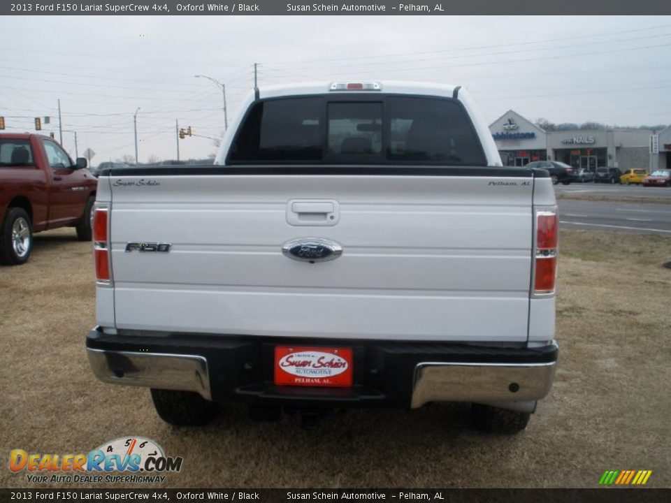 2013 Ford F150 Lariat SuperCrew 4x4 Oxford White / Black Photo #4