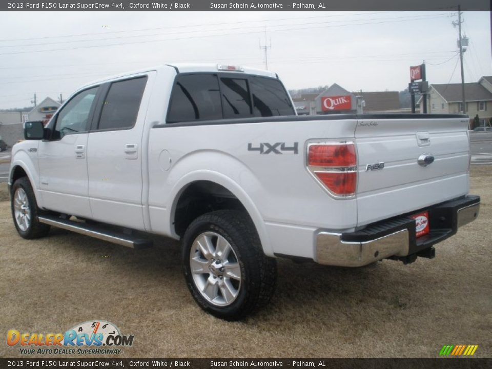 2013 Ford F150 Lariat SuperCrew 4x4 Oxford White / Black Photo #5