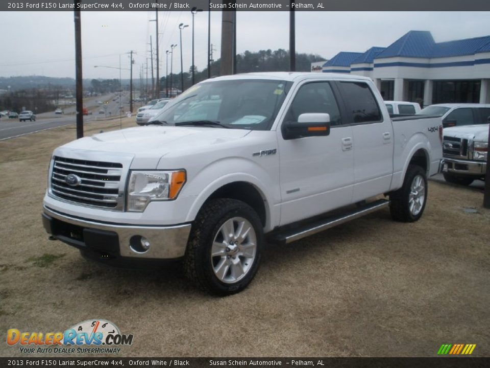 2013 Ford F150 Lariat SuperCrew 4x4 Oxford White / Black Photo #7