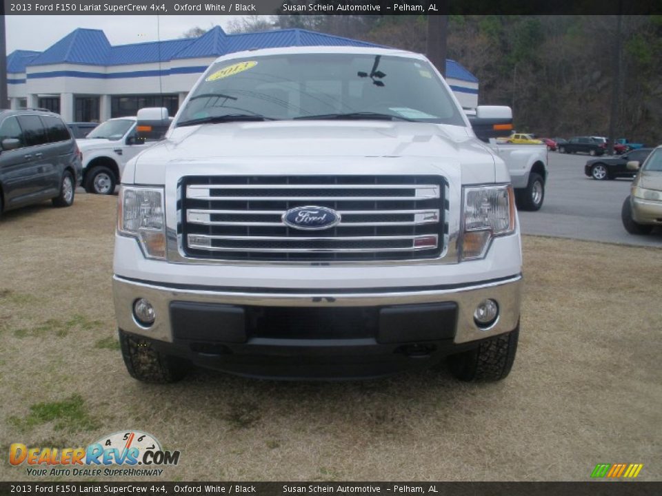 2013 Ford F150 Lariat SuperCrew 4x4 Oxford White / Black Photo #8