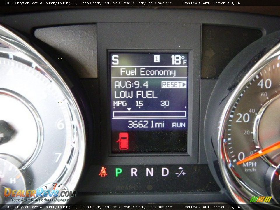 2011 Chrysler Town & Country Touring - L Deep Cherry Red Crystal Pearl / Black/Light Graystone Photo #19