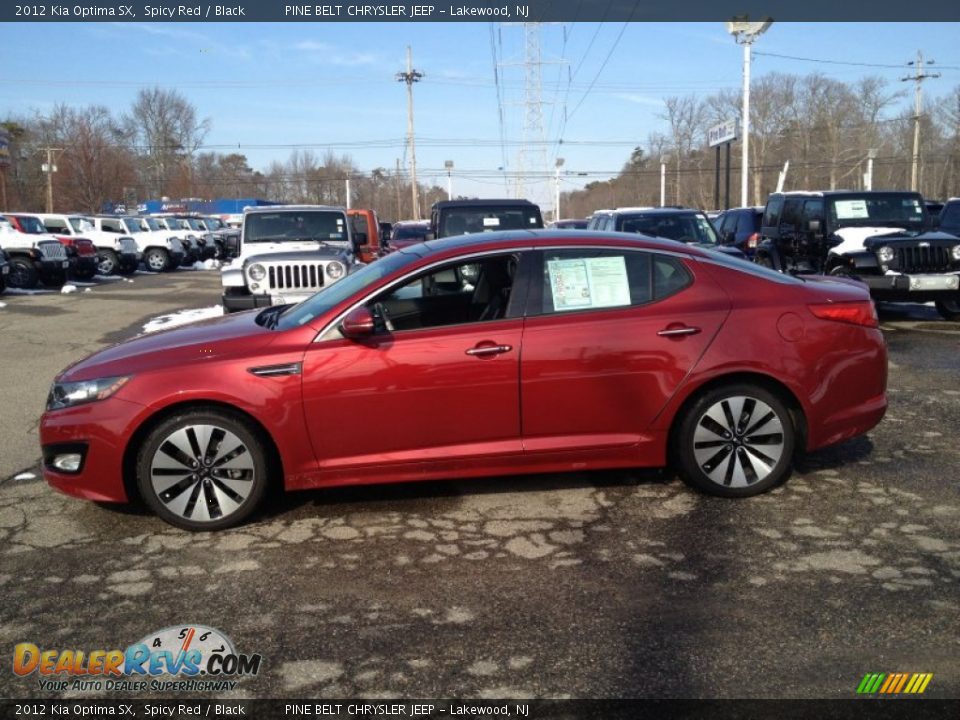 2012 Kia Optima SX Spicy Red / Black Photo #18