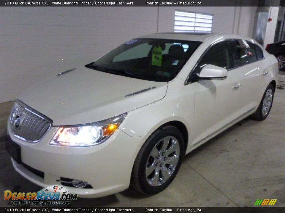 2010 Buick LaCrosse CXS White Diamond Tricoat / Cocoa/Light Cashmere Photo #1