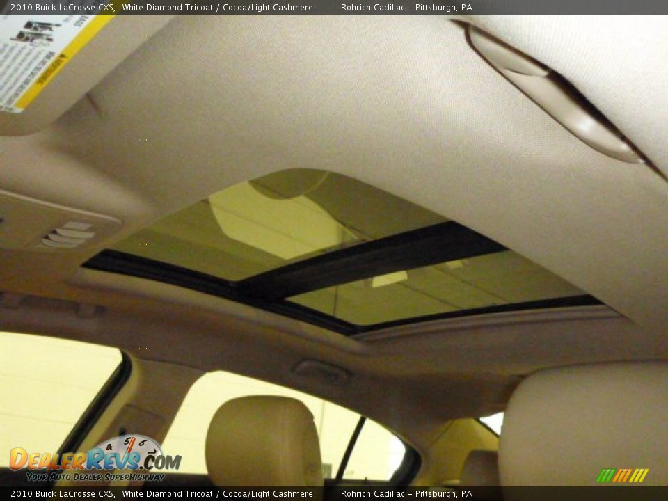 2010 Buick LaCrosse CXS White Diamond Tricoat / Cocoa/Light Cashmere Photo #7