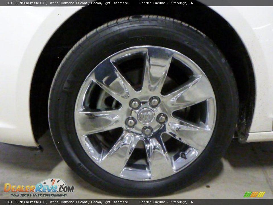 2010 Buick LaCrosse CXS White Diamond Tricoat / Cocoa/Light Cashmere Photo #8