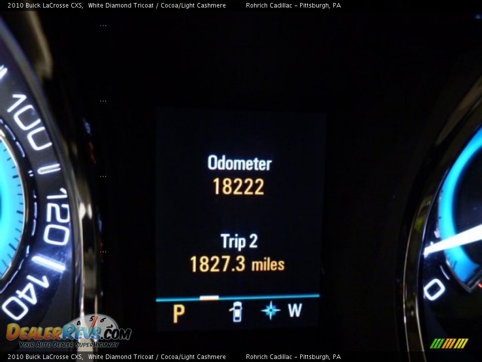 2010 Buick LaCrosse CXS White Diamond Tricoat / Cocoa/Light Cashmere Photo #9