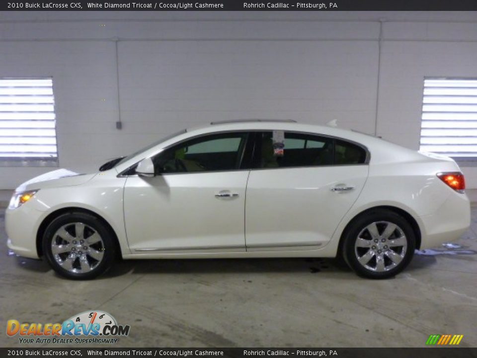 2010 Buick LaCrosse CXS White Diamond Tricoat / Cocoa/Light Cashmere Photo #10