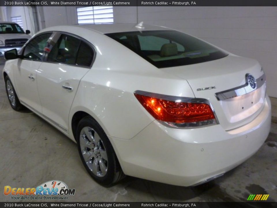 2010 Buick LaCrosse CXS White Diamond Tricoat / Cocoa/Light Cashmere Photo #11