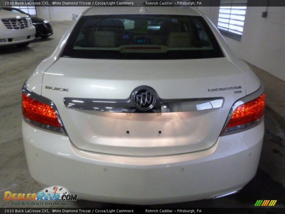 2010 Buick LaCrosse CXS White Diamond Tricoat / Cocoa/Light Cashmere Photo #12