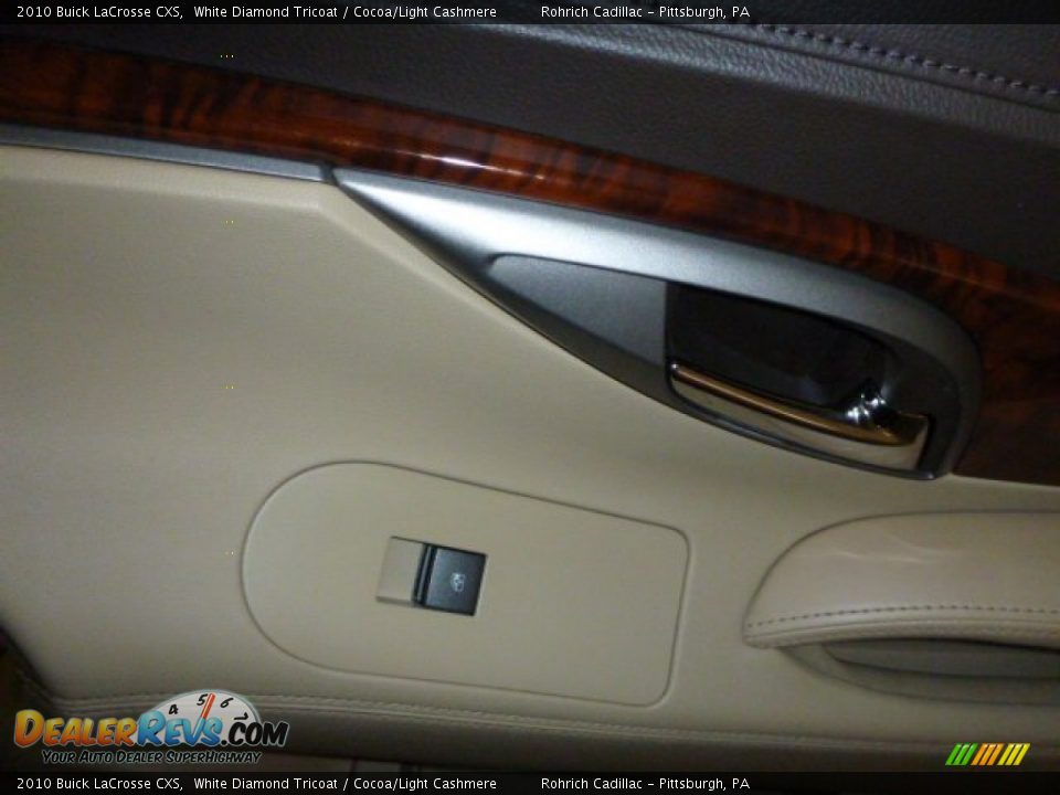 2010 Buick LaCrosse CXS White Diamond Tricoat / Cocoa/Light Cashmere Photo #15