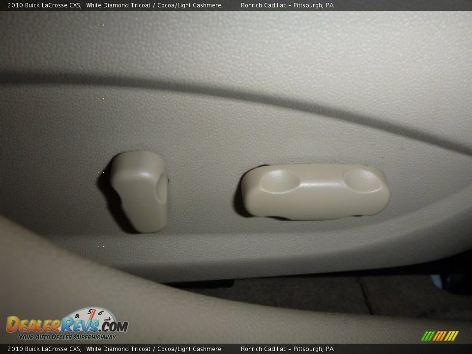 2010 Buick LaCrosse CXS White Diamond Tricoat / Cocoa/Light Cashmere Photo #18