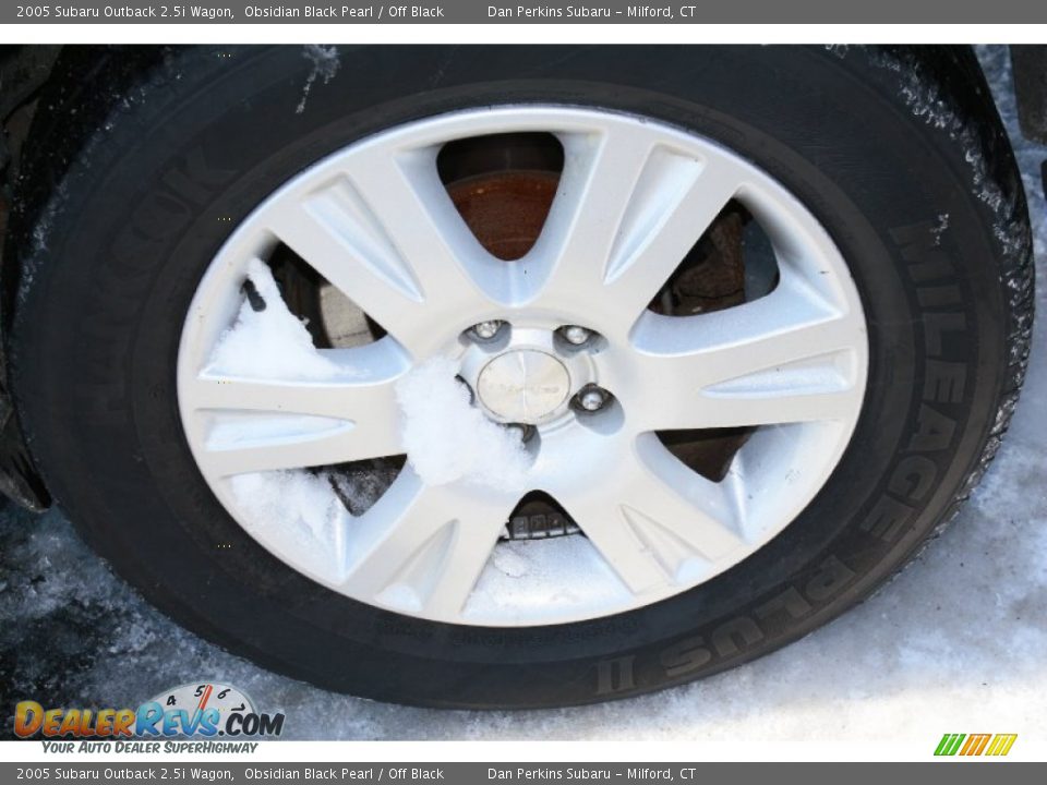 2005 Subaru Outback 2.5i Wagon Obsidian Black Pearl / Off Black Photo #22