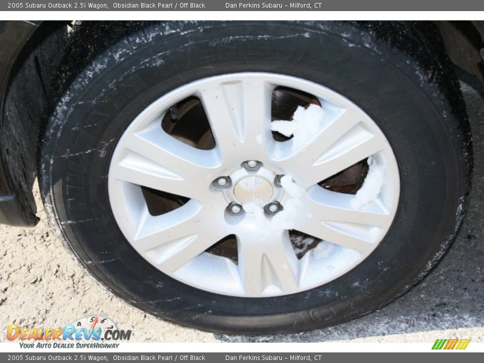 2005 Subaru Outback 2.5i Wagon Obsidian Black Pearl / Off Black Photo #24