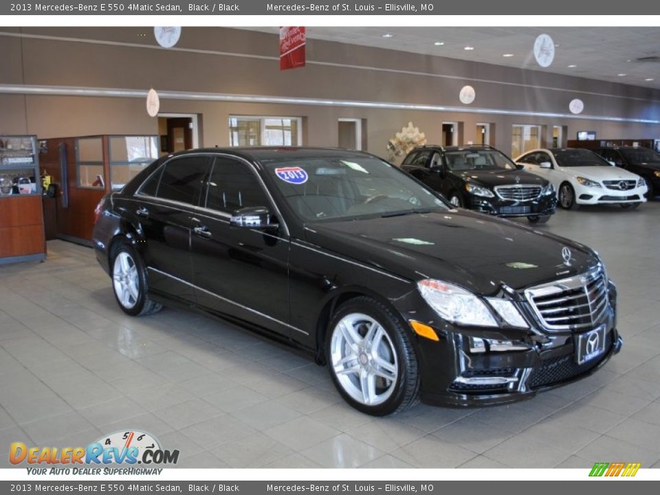 2013 Mercedes-Benz E 550 4Matic Sedan Black / Black Photo #1