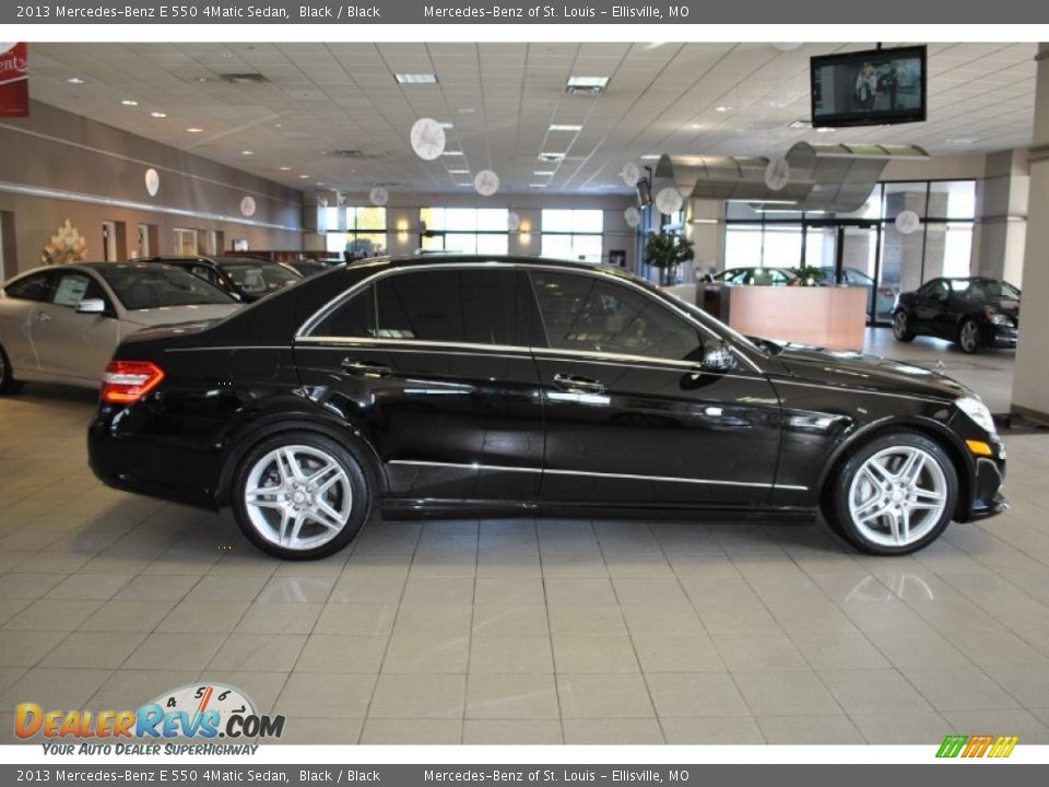 2013 Mercedes-Benz E 550 4Matic Sedan Black / Black Photo #2