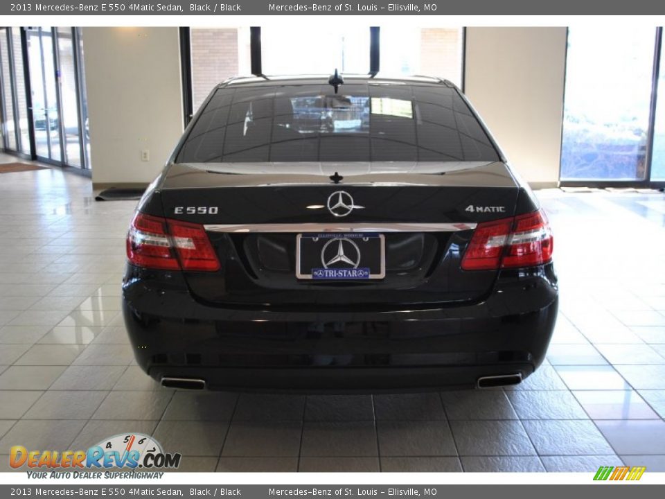 2013 Mercedes-Benz E 550 4Matic Sedan Black / Black Photo #4
