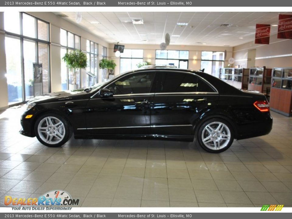 2013 Mercedes-Benz E 550 4Matic Sedan Black / Black Photo #12