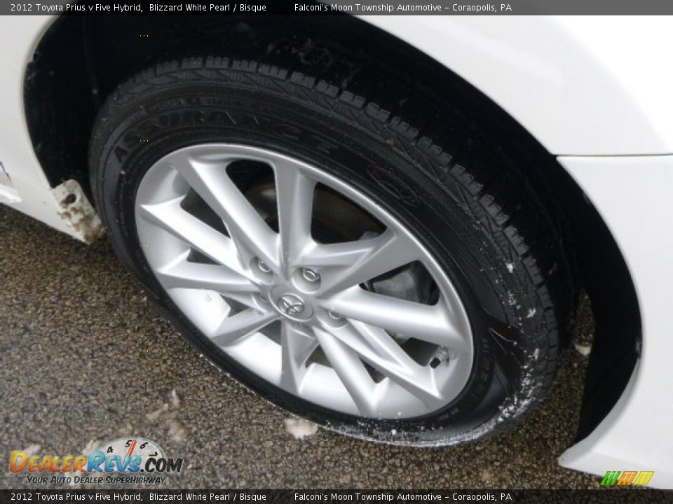2012 Toyota Prius v Five Hybrid Blizzard White Pearl / Bisque Photo #9