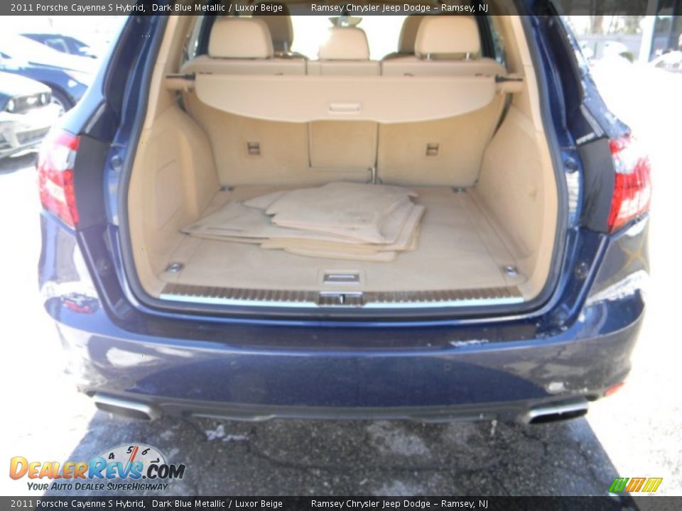 2011 Porsche Cayenne S Hybrid Dark Blue Metallic / Luxor Beige Photo #8