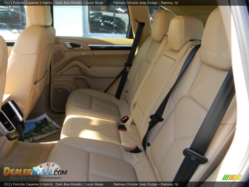 2011 Porsche Cayenne S Hybrid Dark Blue Metallic / Luxor Beige Photo #11