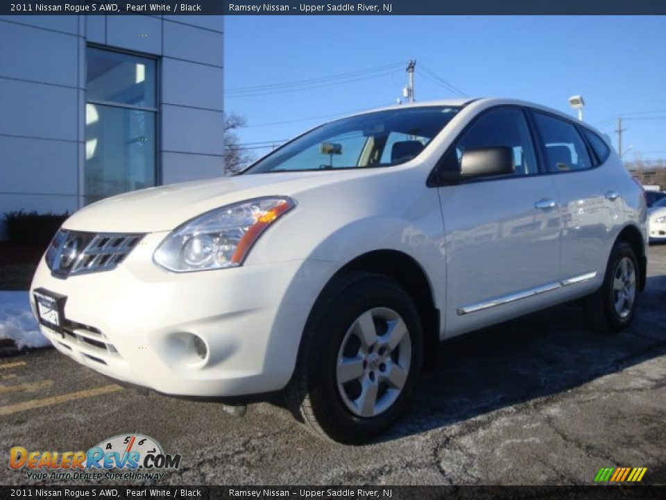 2011 Nissan Rogue S AWD Pearl White / Black Photo #1