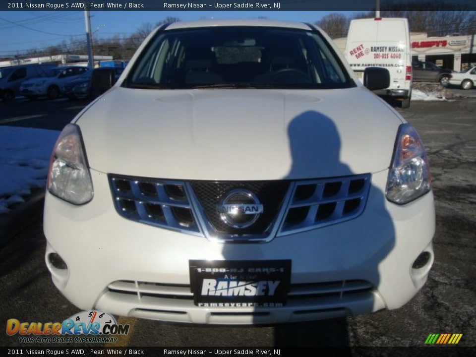 2011 Nissan Rogue S AWD Pearl White / Black Photo #2